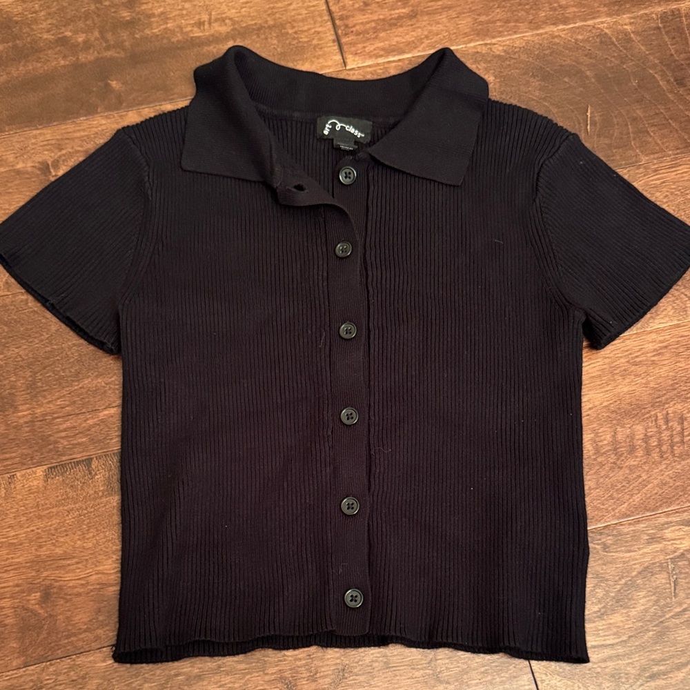 Kids Art Class Black Button-Up Shirt